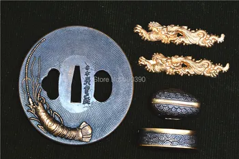 Fitting Brass Guard Tsuba For Japanese Katana Sword Accessory A Set W/Dragon Theme
Fitting Brass Guard Tsuba For Japanese Katana Sword Accessory A Set W/Dragon Theme