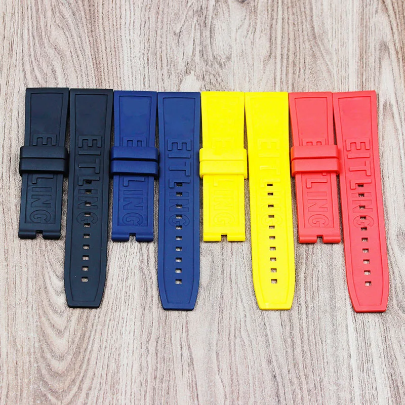 Watch accessories 22mm24mm letter silicone strap for Breitling watches men and women sports waterproof rubber strap
Watch accessories 22mm24mm letter silicone strap for Breitling watches men and women sports waterproof rubber strap