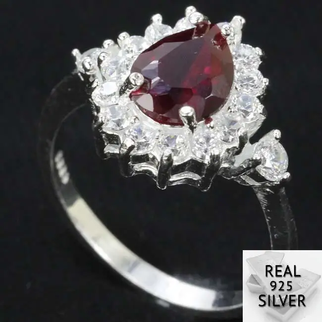 3.6g Real 925 Solid Sterling Silver Round Real Red Ruby CZ SheType Present Rings US 8.5# 19x14mm
3.6g Real 925 Solid Sterling Silver Round Real Red Ruby CZ SheType Present Rings US 8.5# 19x14mm