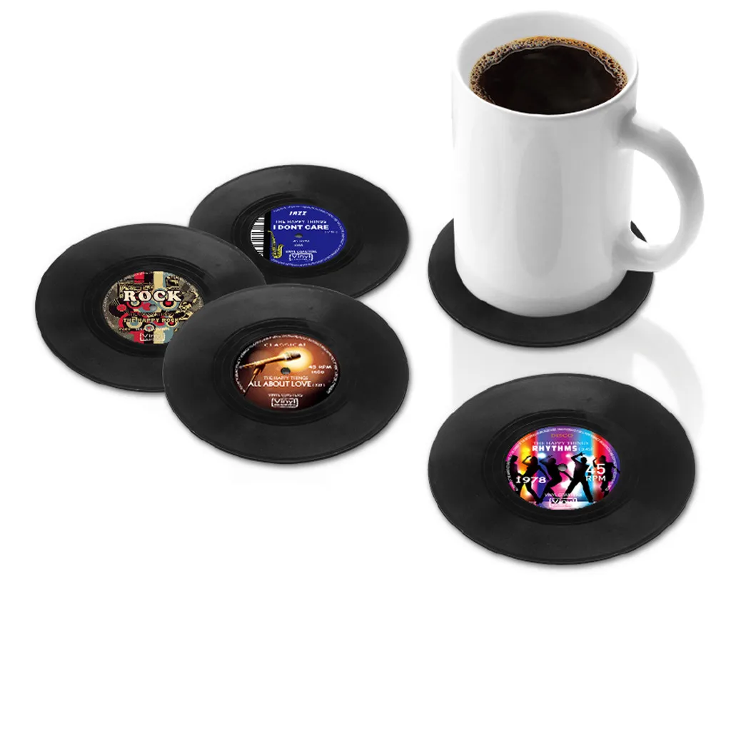 Creative Vinyl Coaster CD Record Cup Drinks Holder Mat Tableware Placemat individuales de mesa placemat for dining table silicon
Creative Vinyl Coaster CD Record Cup Drinks Holder Mat Tableware Placemat individuales de mesa placemat for dining table silicon
