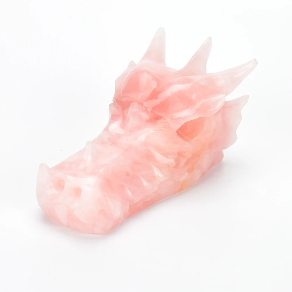 5 '' Dragon Head Skull Carving Natural Rose Quartz Crystal Zodiac Animals Crystal Dragon Head Skull Healing Statue Home Decor
5 '' Dragon Head Skull Carving Natural Rose Quartz Crystal Zodiac Animals Crystal Dragon Head Skull Healing Statue Home Decor