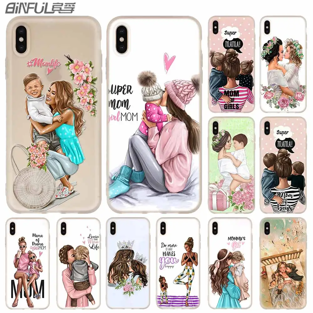 Cases Silicone soft Cover for iPhone 11 Pro X XS Max XR 6 6S 7 8 Plus 5 4S SE Brown Hair Baby Mom Girl
Cases Silicone soft Cover for iPhone 11 Pro X XS Max XR 6 6S 7 8 Plus 5 4S SE Brown Hair Baby Mom Girl