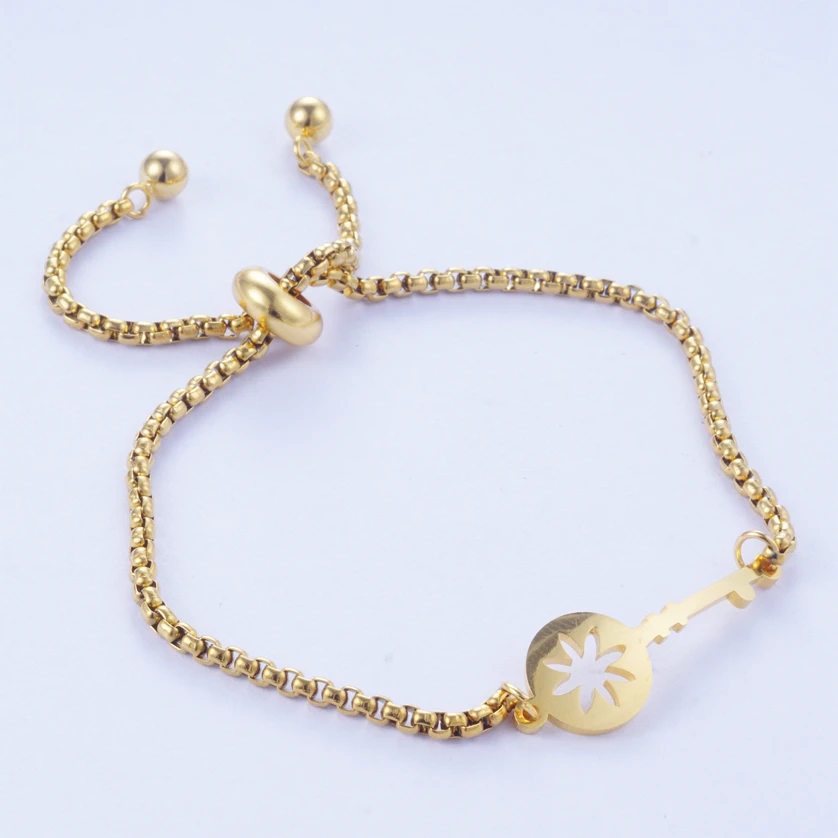 Yunkingdom Trendy Jewelry Key Titanium Stainless Steel Metal Gold Color Men & Women's Bracelet Adjustable
Yunkingdom Trendy Jewelry Key Titanium Stainless Steel Metal Gold Color Men & Women's Bracelet Adjustable