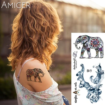1 piece Fantasy Color Elephant deer Hot Large animal Temporary Tattoo Waterproof Tattoo Sticker for women men
1 piece Fantasy Color Elephant deer Hot Large animal Temporary Tattoo Waterproof Tattoo Sticker for women men