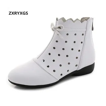 2019 Newest Spring High Quality Cowhide Leather Boots Flat Soft Comfort Hollow Bow Summer Sandals Flat Boots Women Fashion Shoes
2019 Newest Spring High Quality Cowhide Leather Boots Flat Soft Comfort Hollow Bow Summer Sandals Flat Boots Women Fashion Shoes