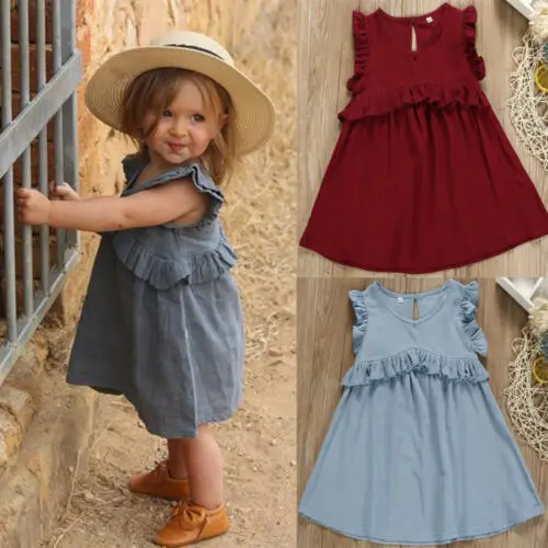 1-4T Newborn Cotton Linen Dress Infant Baby Girl Clothes Ruffle Solid Color Dress Summer Toddler Baby Sundress
1-4T Newborn Cotton Linen Dress Infant Baby Girl Clothes Ruffle Solid Color Dress Summer Toddler Baby Sundress