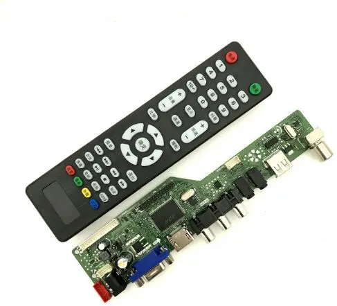 

SKR.03 8501 Universal LCD LED TV Controller Driver Board TV/PC/VGA/HDMI/USB+IR+7 Key button Switch Replace v59 v56