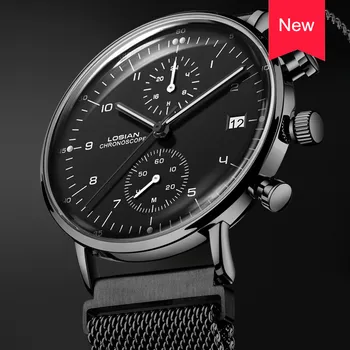 LOSIAN Men Watch Top Brand Luxury Date Hour Minutes Dial Waterproof Black Watch for Friend Stainless Steel Relogio Feminino
LOSIAN Men Watch Top Brand Luxury Date Hour Minutes Dial Waterproof Black Watch for Friend Stainless Steel Relogio Feminino