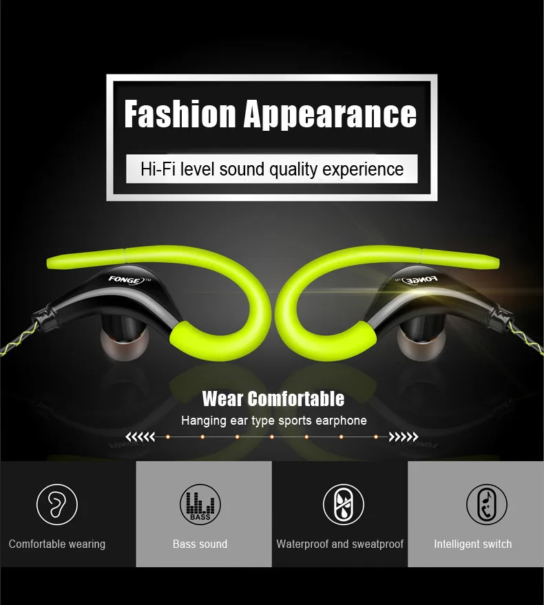 Chiclits In-ear Earphone with Microphone Sport Bass Headset 3.5mm Hanging Ear Type Earbud for iPhone Xiaomi Samsung (19)