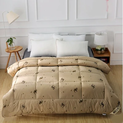 

Winter Comforter 100% Camel Hair Quilted Blanket Twin Comforters funda nordica 150 Bedspread alicoco hair duvet dekbedden doona