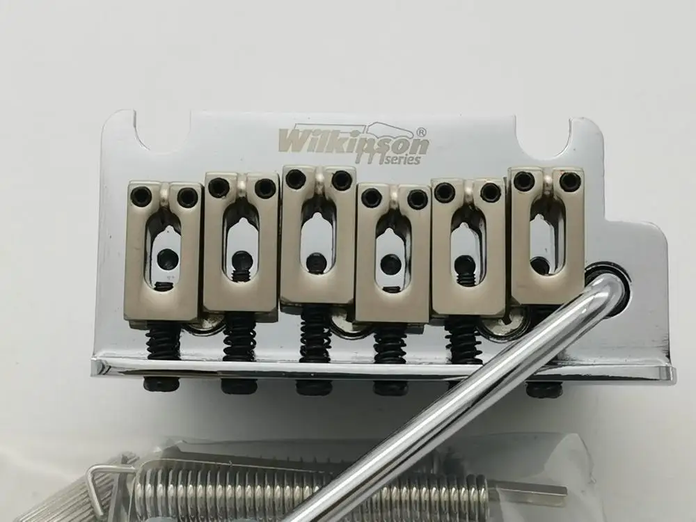 Wilkinson 2 post point Chrome Silver Double swing Electric Guitar Tremolo System Bridge for strato and suhr guitar WOV06
Wilkinson 2 post point Chrome Silver Double swing Electric Guitar Tremolo System Bridge for strato and suhr guitar WOV06
