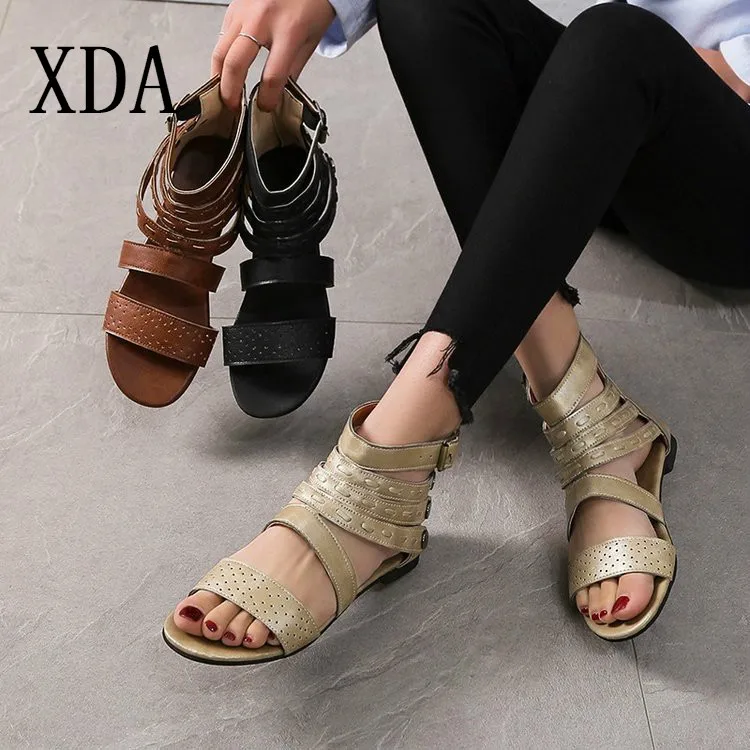 XDA New Women Sandals Soft Leather Gladiator Sandals Women Casual Summer Female Flat Sandals Size 35-43 fashion Beach Shoes D289
XDA New Women Sandals Soft Leather Gladiator Sandals Women Casual Summer Female Flat Sandals Size 35-43 fashion Beach Shoes D289