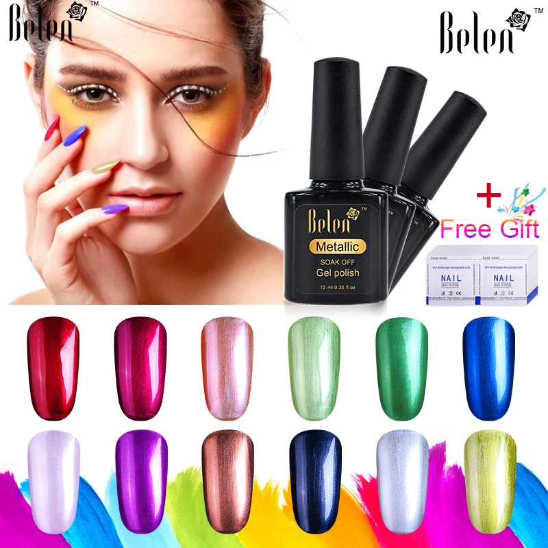 Belen 13pcs/lot 10ML*12pcs Metallic Mirror Effect Gel Polish+Free Gift 10Pcs Nails Remover Soak Off Long Lasting Varnish
Belen 13pcs/lot 10ML*12pcs Metallic Mirror Effect Gel Polish+Free Gift 10Pcs Nails Remover Soak Off Long Lasting Varnish