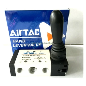 AIRTAC 5 Way 2 Pos 1/4" PT Hand Lever Operated Control Pneumatic Valve 4H210-08