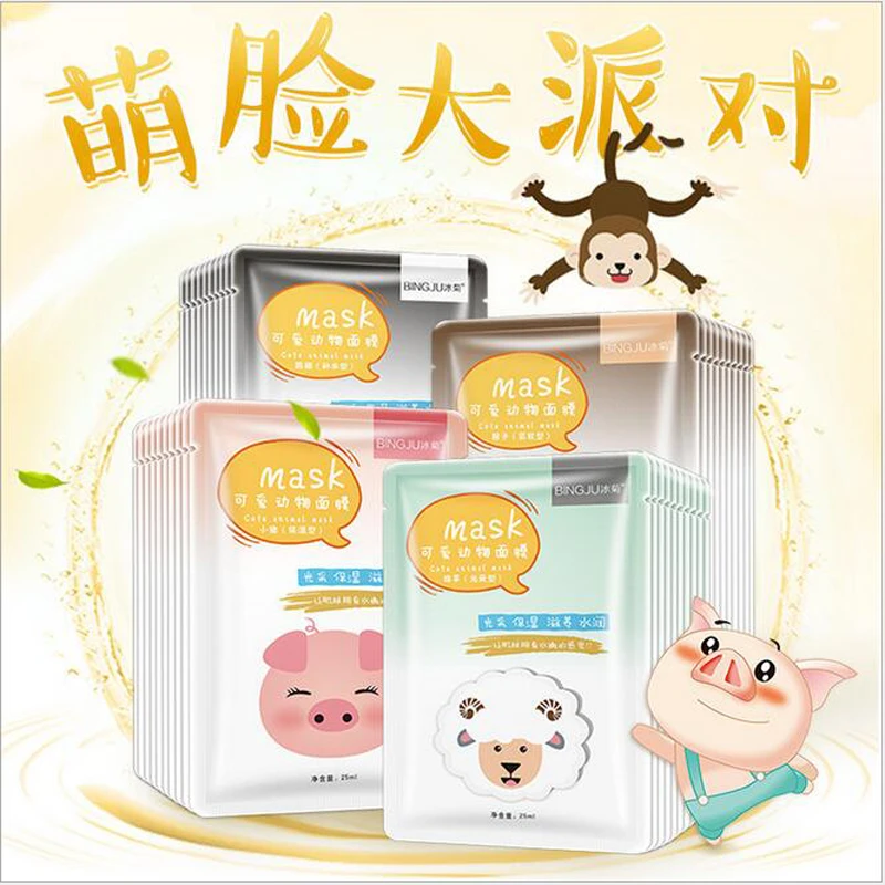 BINGJU 10pcs Sheep Skin Care / Panda / Dog / Tiger Facial Mask Moisturizing Bleaching Nourish Cute Animal Face Masks Skin Care
BINGJU 10pcs Sheep Skin Care / Panda / Dog / Tiger Facial Mask Moisturizing Bleaching Nourish Cute Animal Face Masks Skin Care