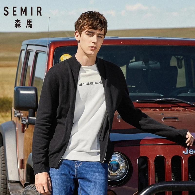 SEMIR Men Soft Knit Cardigan Zip Men's Ribbed Stand-up Collar Cardigan with Slant Pocket Ribbing at Cuffs and Hem Casual
SEMIR Men Soft Knit Cardigan Zip Men's Ribbed Stand-up Collar Cardigan with Slant Pocket Ribbing at Cuffs and Hem Casual