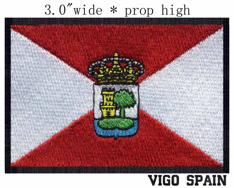 Vigo, Spain Flag embroidery patch 3" wide shipping/T-shirt banner/personality articles/glue patches
Vigo, Spain Flag embroidery patch 3" wide shipping/T-shirt banner/personality articles/glue patches