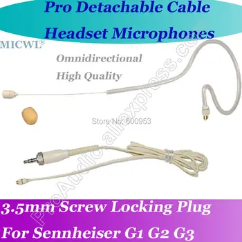 MICWL AS1 Beige Detachable Cable Pro ear hook Wireless Headset Microphone for Sennheiser G1 G2 G3
MICWL AS1 Beige Detachable Cable Pro ear hook Wireless Headset Microphone for Sennheiser G1 G2 G3