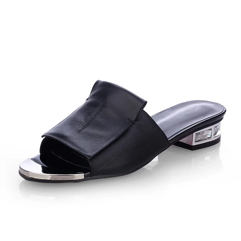 2019 New Women Summer High Quality Square High Heels Pumps Genuine Leather Shoes Women Sandals Open Toe Ladies Slippers
2019 New Women Summer High Quality Square High Heels Pumps Genuine Leather Shoes Women Sandals Open Toe Ladies Slippers