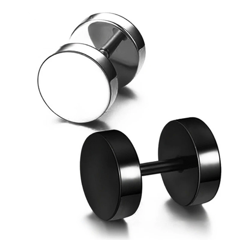 1 PCS Classic Black Silver Stainless Steel Earrings Women Men's Barbell Dumbbell Punk Gothic Thread Stud Earring For men Jewelry
1 PCS Classic Black Silver Stainless Steel Earrings Women Men's Barbell Dumbbell Punk Gothic Thread Stud Earring For men Jewelry