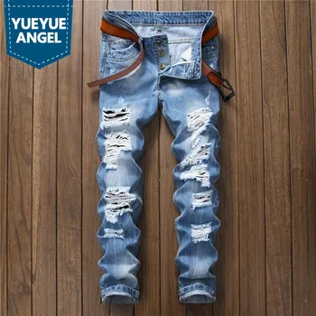 Spring New Fashion Men's Jeans Hole Ripped Straight Slim Fit Streetwear Pants For Man Casual Cowboy Trousers For Male
Spring New Fashion Men's Jeans Hole Ripped Straight Slim Fit Streetwear Pants For Man Casual Cowboy Trousers For Male