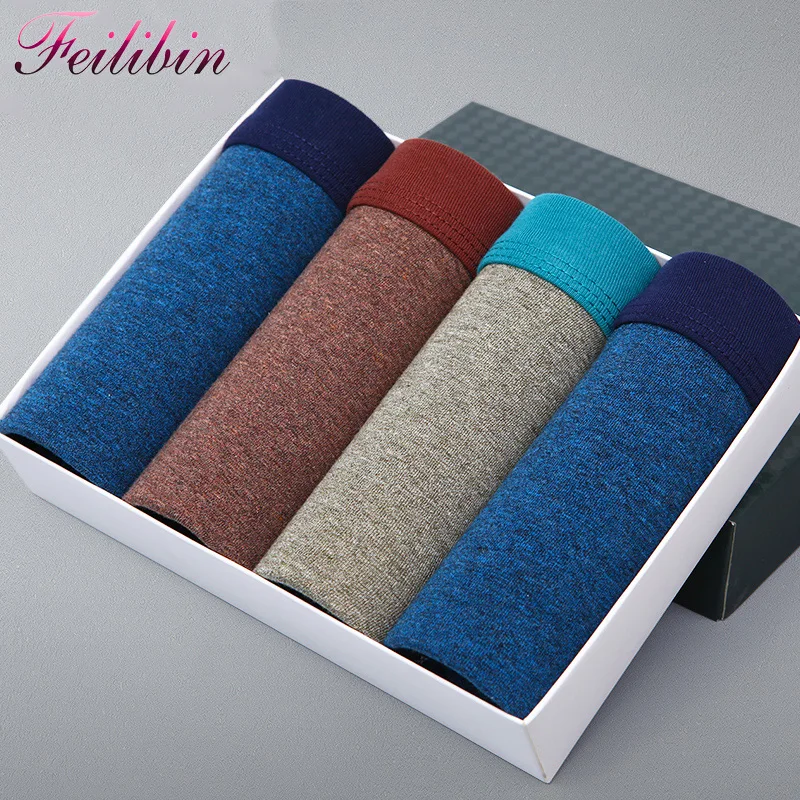 Feilibin 4Pcs/lot Male Panties Cotton Men Underwear Boxers Breathable Man Boxer Solid Underpants Comfortable Brand Shorts Pants
Feilibin 4Pcs/lot Male Panties Cotton Men Underwear Boxers Breathable Man Boxer Solid Underpants Comfortable Brand Shorts Pants
