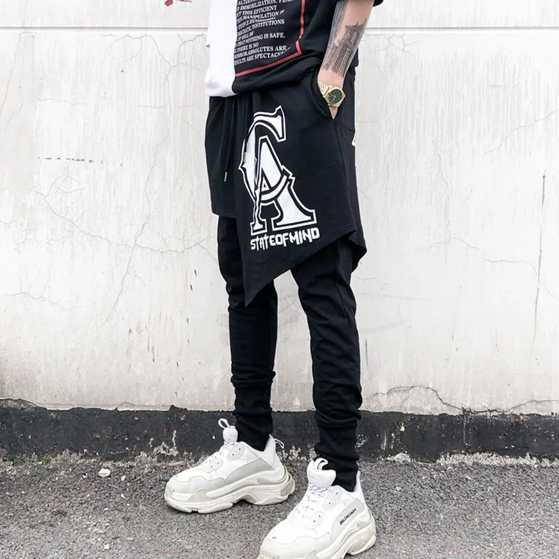 Fashion Casual Punk Cross Pants Ankle Length Trousers Men High Street Hip Hop Dancer Harem Pant 2 Pieces Splice Male
Fashion Casual Punk Cross Pants Ankle Length Trousers Men High Street Hip Hop Dancer Harem Pant 2 Pieces Splice Male