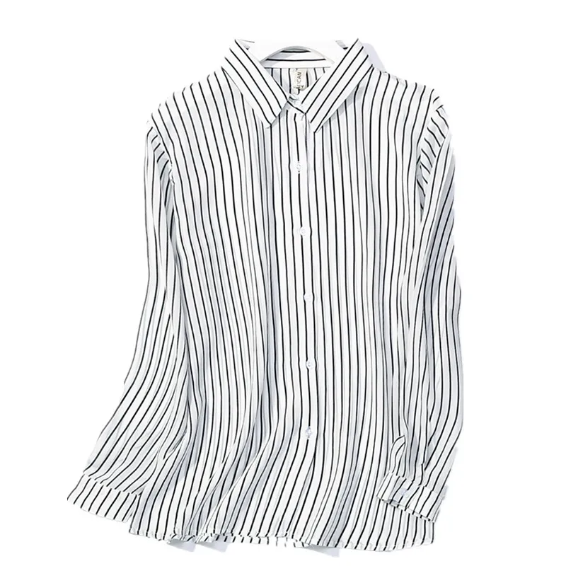 100% natural silk Blouses OL Solid Color Long Sleeve Real Silk Striped Blouse Tops for women Office Wear Shirts work Blouses
100% natural silk Blouses OL Solid Color Long Sleeve Real Silk Striped Blouse Tops for women Office Wear Shirts work Blouses