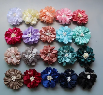 120ps classic chiffon Handmade flower Hair Flowers with blossom center for Boutique Hair Accessories
120ps classic chiffon Handmade flower Hair Flowers with blossom center for Boutique Hair Accessories