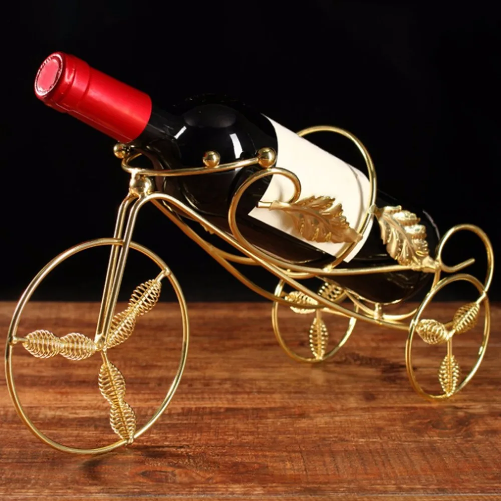 

Innovative Tricycle Style Wine Racks Handmade Plating Fashion Wine Rack Beer Whisky Wine Bottles Holder Decor Shelf Display