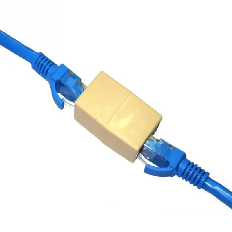 10x Yellow RJ45 8P8C Network Cable Joiner Plug Coupler Connector Adapters