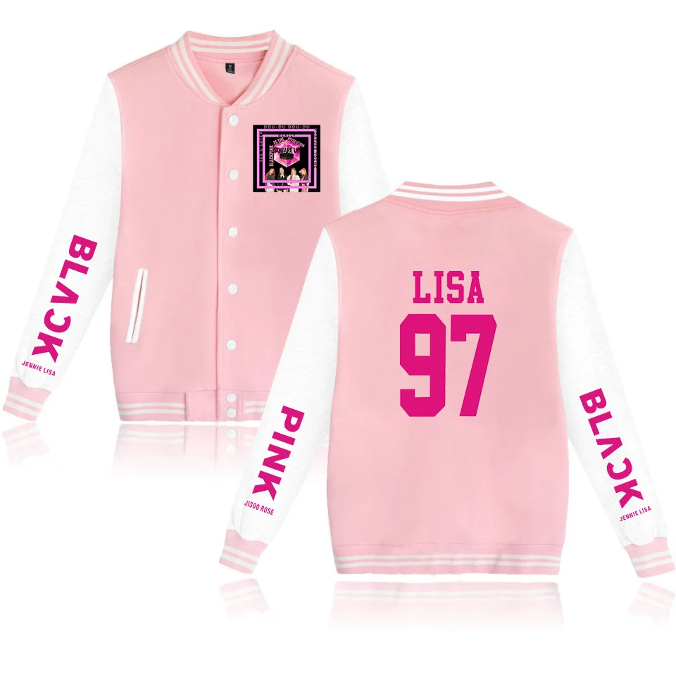 2018 Blackpink Kpop Baseball Jacket Bomber Jacket Women Member Lisa