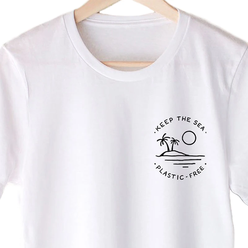 Keep The Sea Plastic Free Pocket Print Women T Shirt Aesthetic Graphic Tops Cotton Oversized Tshirt O-neck Tees Drop Shipping
Keep The Sea Plastic Free Pocket Print Women T Shirt Aesthetic Graphic Tops Cotton Oversized Tshirt O-neck Tees Drop Shipping