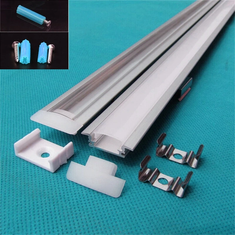 

5-30PCS/lot 40inch 1m long anodized led aluminium profile for 5050/5630 strip ,12mm pcb built in embedded LED bar light