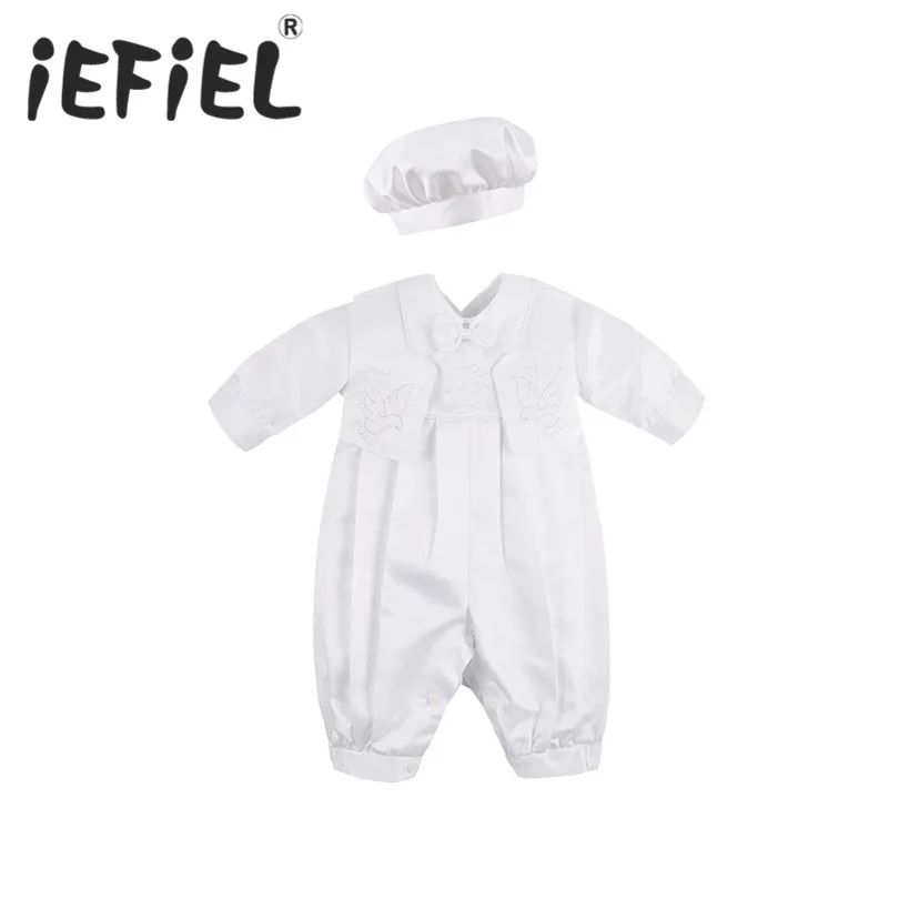 iEFiEL 6-18M Newborn Infant Baby Boys Baptism Outfits Long Sleeve Romper with Vest and Hat Set for Party Birthday Formal Wear
iEFiEL 6-18M Newborn Infant Baby Boys Baptism Outfits Long Sleeve Romper with Vest and Hat Set for Party Birthday Formal Wear