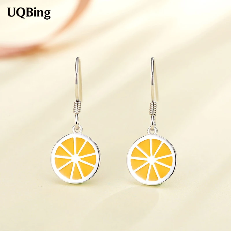Wholesale 925 Sterling Silver Fruit Oranges Drop Earring Fashion Women Silver Earrings Brincos Pendientes de plata
Wholesale 925 Sterling Silver Fruit Oranges Drop Earring Fashion Women Silver Earrings Brincos Pendientes de plata