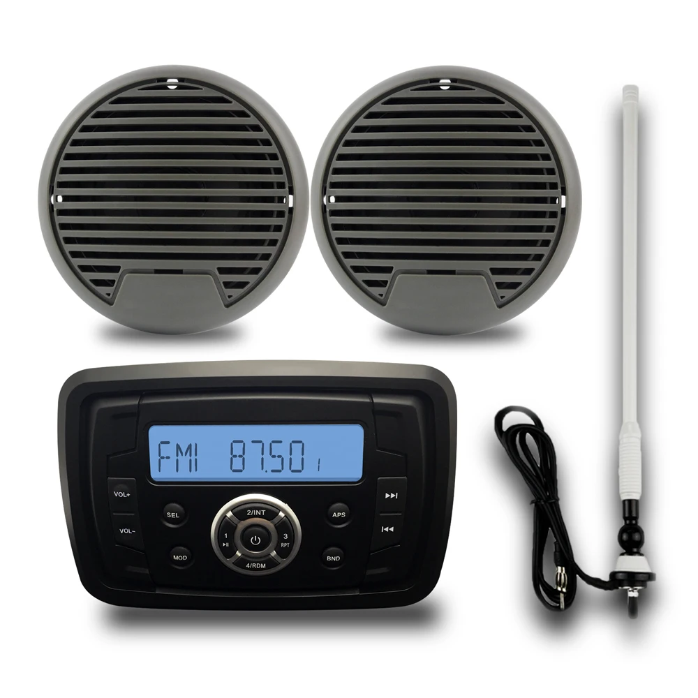 Водонепроницаемый Морской Стерео Bluetooth Радио Аудио Автомобильный MP3 плеер FM AM 3