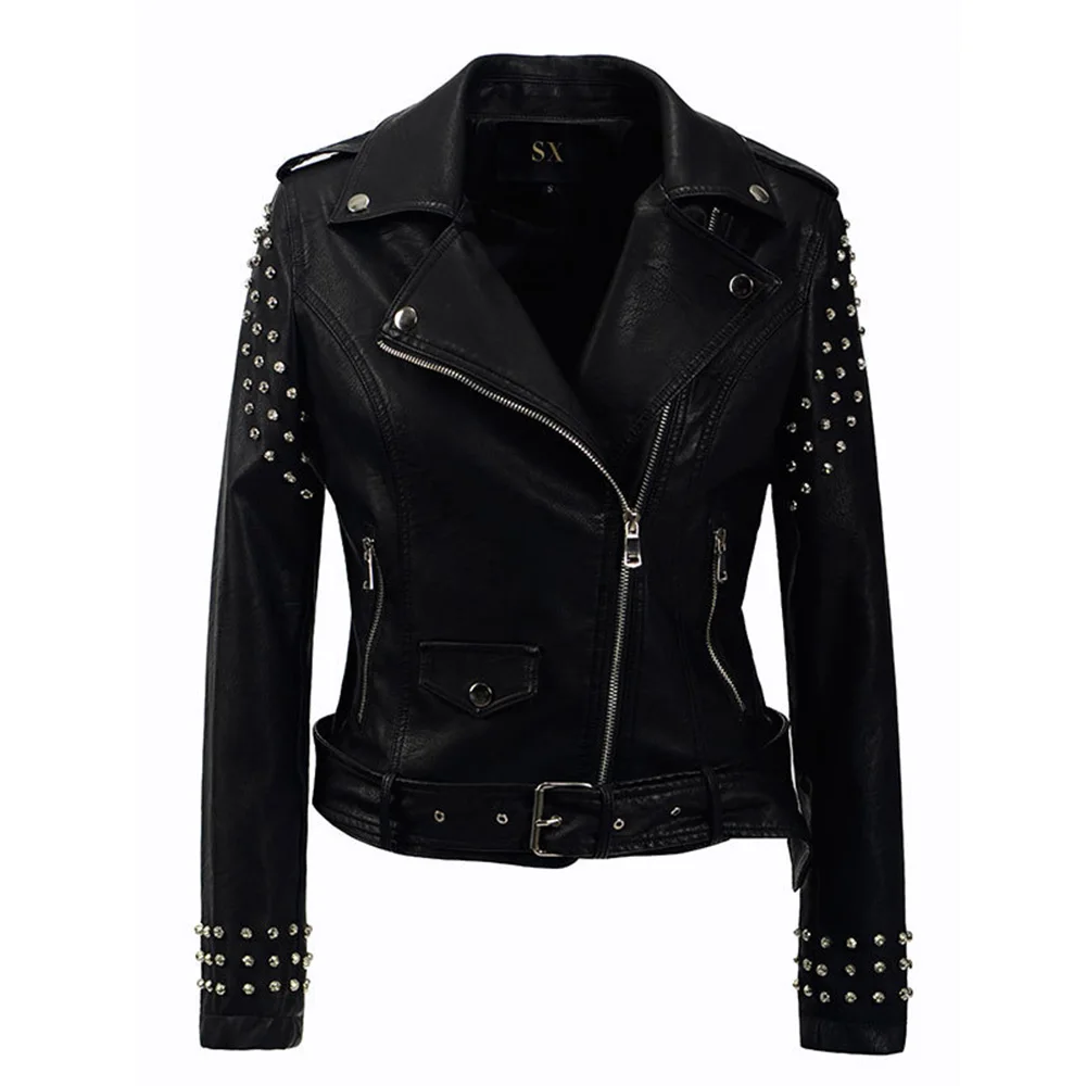 PU leather Jacket Coat Punk Rock Rivet 2019 Autumn Winter fashion women motorcycle PU faux plus size Jackets ladies outerwear
PU leather Jacket Coat Punk Rock Rivet 2019 Autumn Winter fashion women motorcycle PU faux plus size Jackets ladies outerwear