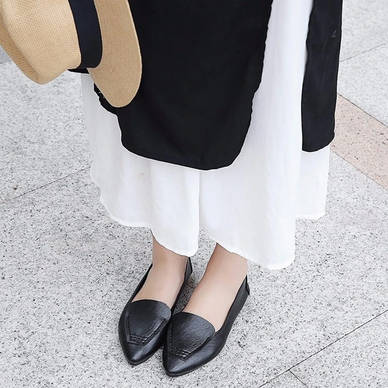 Women Flats Casual Solid Pointed Toe Slip-On Flat Shoes Soft Comfortable Autumn Women Black Brown Shoes Ballet Flats Size 35-39
Women Flats Casual Solid Pointed Toe Slip-On Flat Shoes Soft Comfortable Autumn Women Black Brown Shoes Ballet Flats Size 35-39