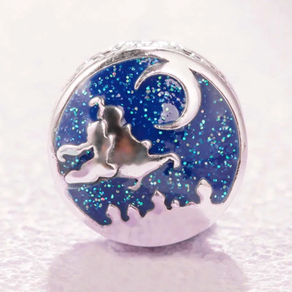 New 925 Sterling Silver Bead Charm Blue Enamel Aladdin Magic Carpet Ride Charm Fit Pandora Bracelet Bangle Diy Jewelry
New 925 Sterling Silver Bead Charm Blue Enamel Aladdin Magic Carpet Ride Charm Fit Pandora Bracelet Bangle Diy Jewelry