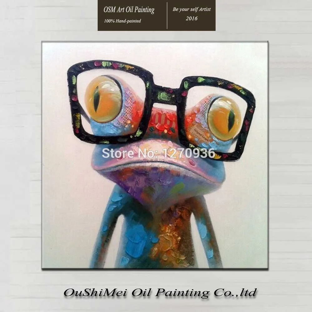Cartoon Oil Painting on Canvas Abstract Animal Wall Art for Home Decoration Hand-painted Funny Animal Frog Oil Painting
Cartoon Oil Painting on Canvas Abstract Animal Wall Art for Home Decoration Hand-painted Funny Animal Frog Oil Painting