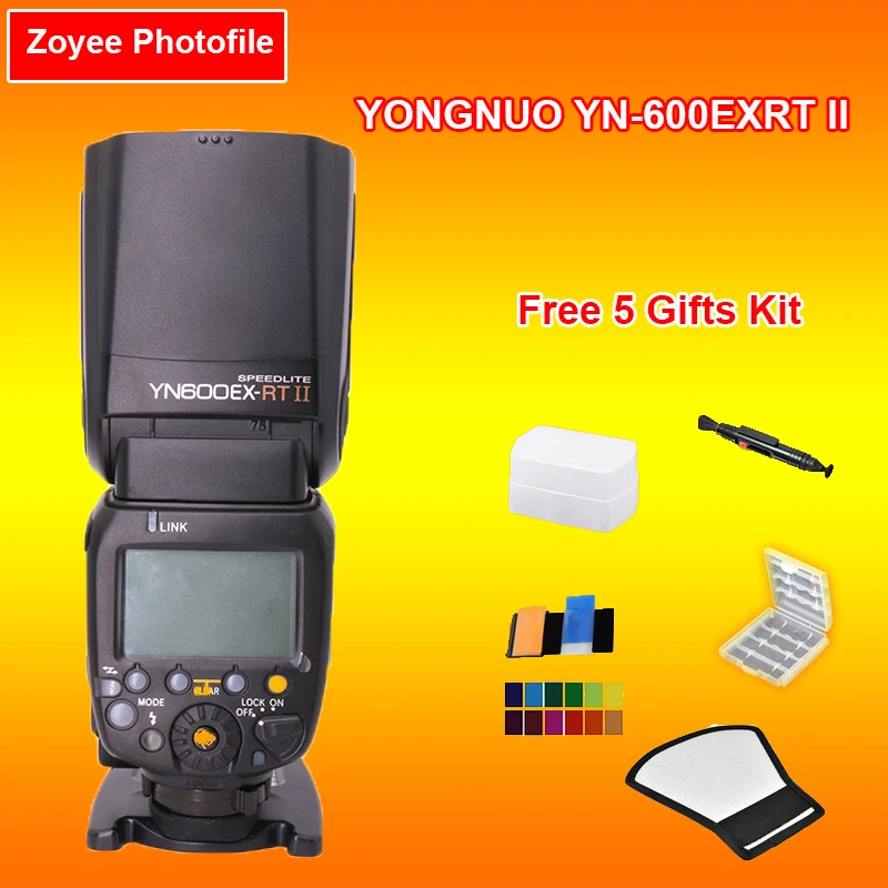 YONGNUO YN600EX-RT II 2.4G Wireless HSS 1/8000s Master Flash Speedlite for Canon Camera as 600EX-RT YN600EX RT II+FREE GIFT KIT
YONGNUO YN600EX-RT II 2.4G Wireless HSS 1/8000s Master Flash Speedlite for Canon Camera as 600EX-RT YN600EX RT II+FREE GIFT KIT