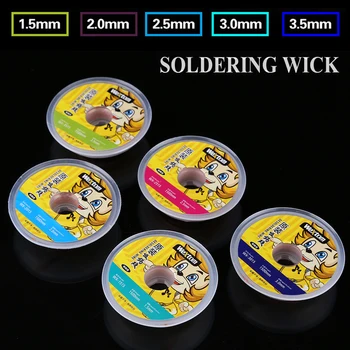 Desoldering Braid 1.5/2.0/2.5/3.0/3.5mm Suction Tin Desoldering Wire Solder Wick Tin Remove for BGA Soldering Station
Desoldering Braid 1.5/2.0/2.5/3.0/3.5mm Suction Tin Desoldering Wire Solder Wick Tin Remove for BGA Soldering Station