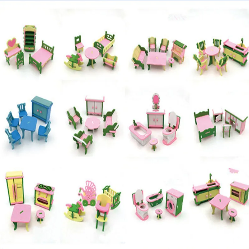 Kid Wooden Pretend Play Furniture toy Doll Accessories Furniture Dolls House Miniature Bath Bed Living Room Children Toy Gift
Kid Wooden Pretend Play Furniture toy Doll Accessories Furniture Dolls House Miniature Bath Bed Living Room Children Toy Gift