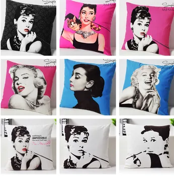 Vintage Audrey Hepburn Decorative Pillows Case Marilyn Monroe Velvet Cushion Cover Home Pillowcase Sofa Black White Pillow Cover
Vintage Audrey Hepburn Decorative Pillows Case Marilyn Monroe Velvet Cushion Cover Home Pillowcase Sofa Black White Pillow Cover