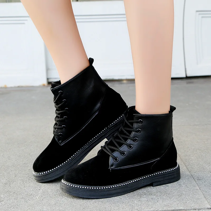 LZJ England Women Boots Fashion Martin Boots Winter Women Shoes Suede Boots Round Toe Lace Up Work Safety Shoes 35-39
LZJ England Women Boots Fashion Martin Boots Winter Women Shoes Suede Boots Round Toe Lace Up Work Safety Shoes 35-39