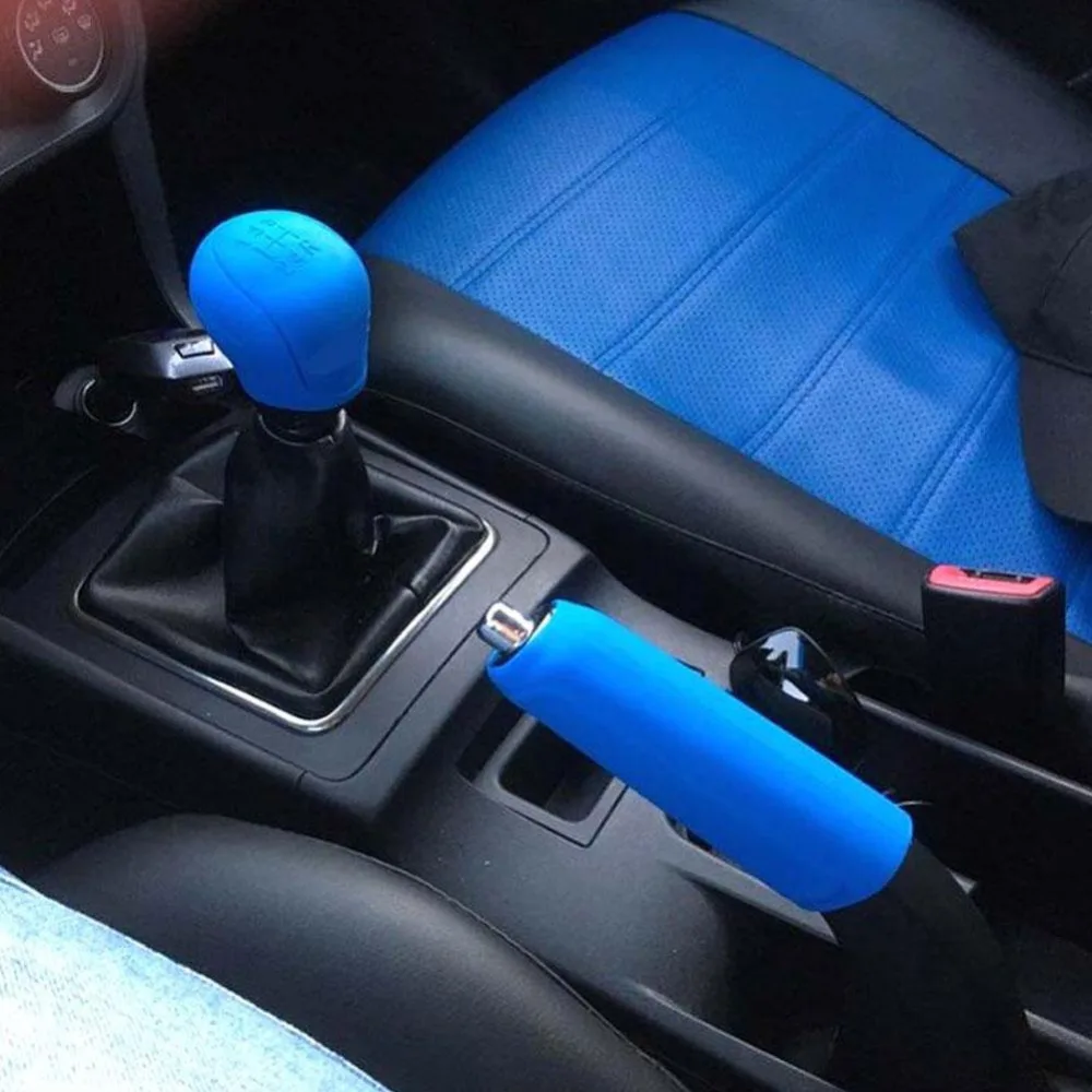Manual Car Silicone Gear Head Shift Knob Cover Gear Shift Collars Handbrake Grip Car Hand Brake Covers Case Durable Car-styling
Manual Car Silicone Gear Head Shift Knob Cover Gear Shift Collars Handbrake Grip Car Hand Brake Covers Case Durable Car-styling