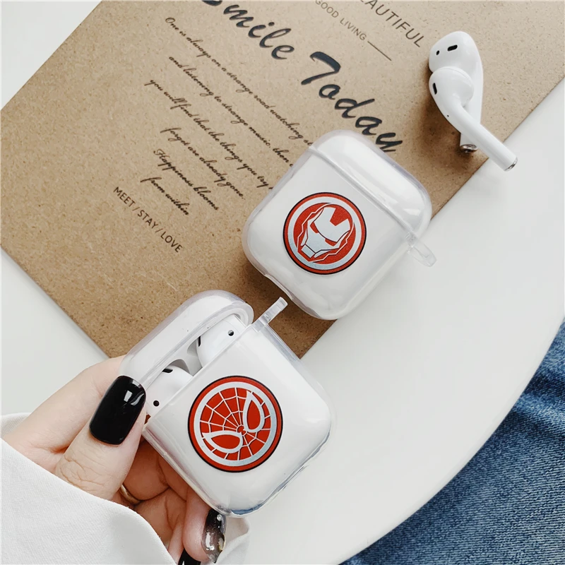 Spiderman Bluetooth wireless headset Cover for Airpods 2 1 Iron Man soft tpu Protective Box Quake marvel Storage coque case
Spiderman Bluetooth wireless headset Cover for Airpods 2 1 Iron Man soft tpu Protective Box Quake marvel Storage coque case