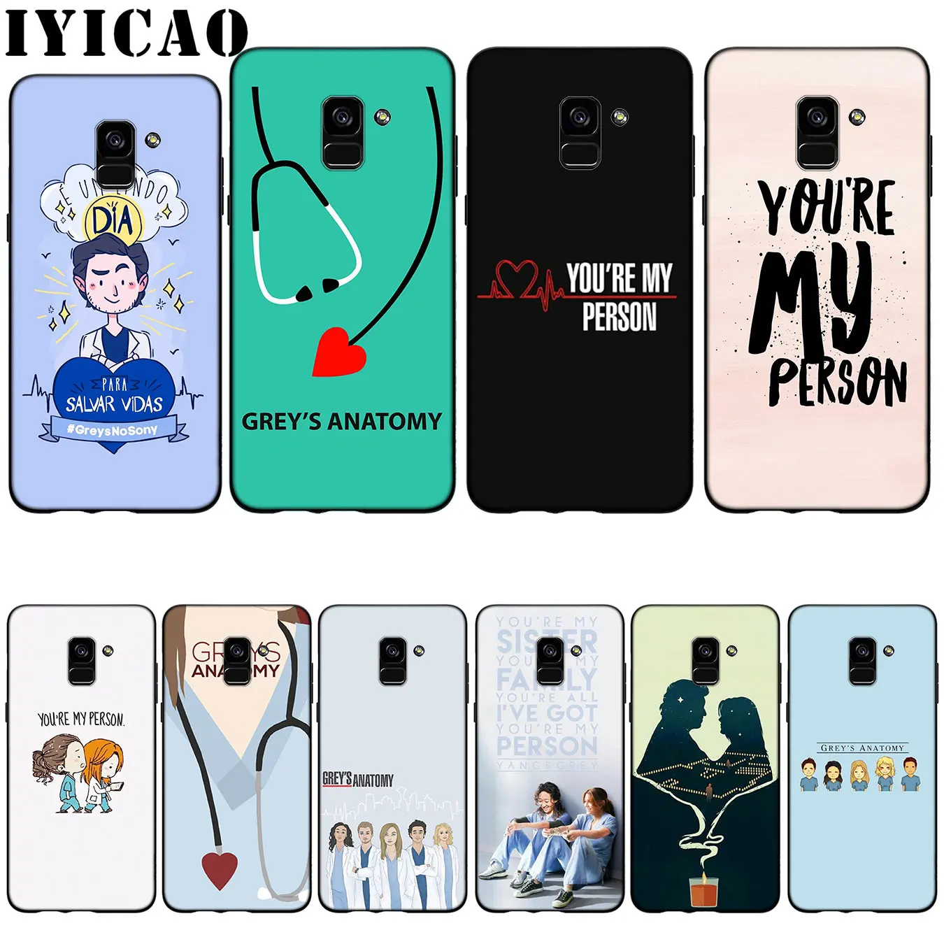 IYICAO You are My Person Gray Anatomy Silicone Soft Case for Samsung Galaxy A6 Plus A9 A8 A7 2018 A3 A5 2016 2017 Note 9 8
IYICAO You are My Person Gray Anatomy Silicone Soft Case for Samsung Galaxy A6 Plus A9 A8 A7 2018 A3 A5 2016 2017 Note 9 8