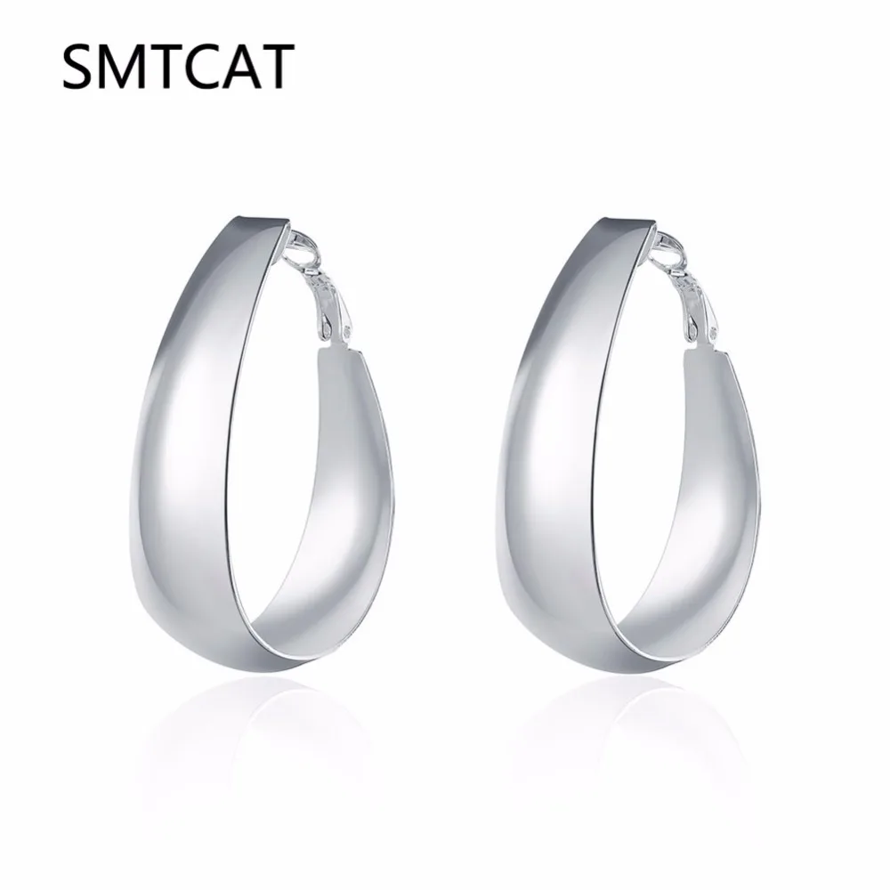 SMTCAT Smooth Egg Shape Big Creole Hoop Earrings for Women Sterling Silver Large Oval Earring European Brand Statement Jewelry
SMTCAT Smooth Egg Shape Big Creole Hoop Earrings for Women Sterling Silver Large Oval Earring European Brand Statement Jewelry
